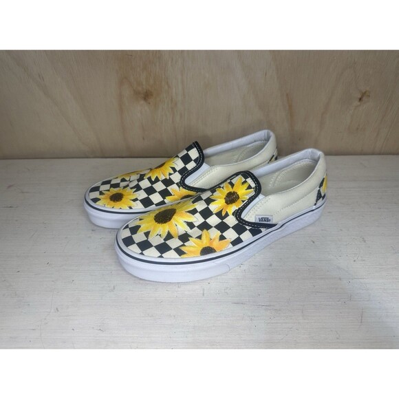 Sunflower Vans Checkered Vans Women’s Size 8.5 - Picture 1 of 10
